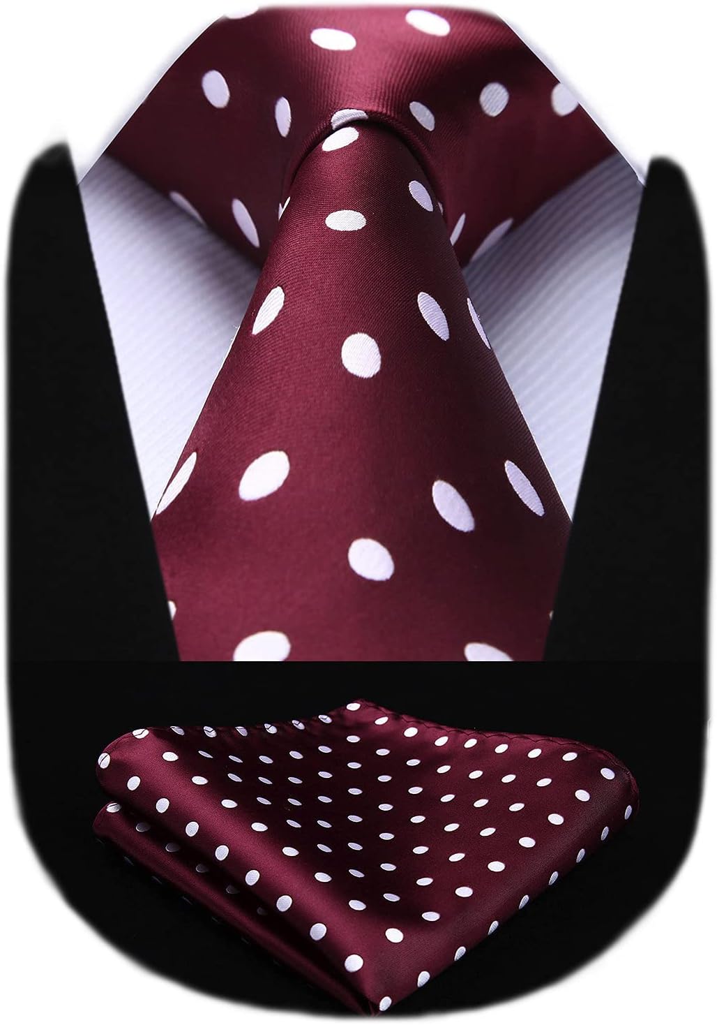 HISDERN Ties for Men Silk Extra Long Tie and Pocket Square Classic Plaid Checkered 63 inches Men's Neckties Business