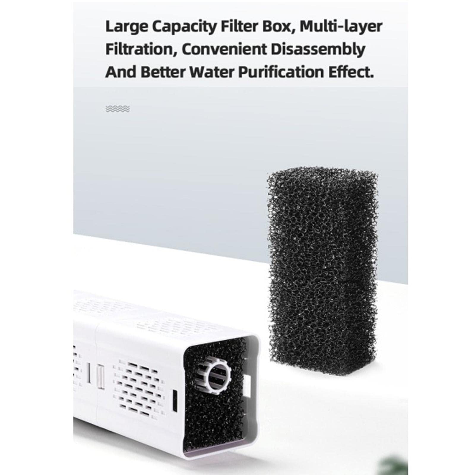 Filtro Acuario Bomba Sumergible Interna Silenciosa Plástico Filtro Potente Adecuado para Acuarios Pequeños Estanques Paisajismo ACU, 30W, Individual