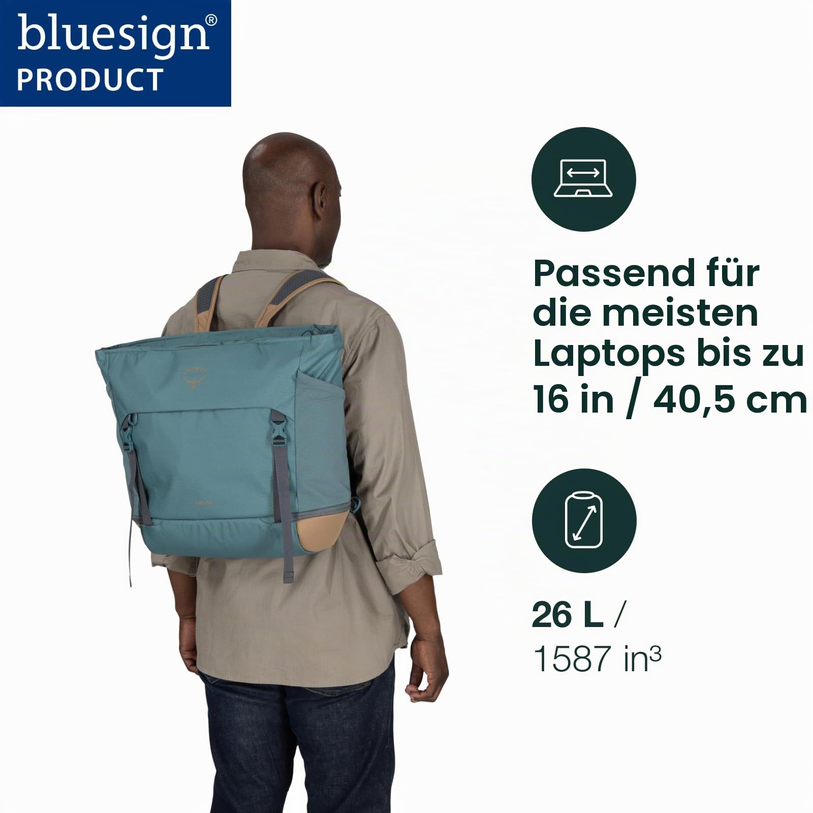 Osprey Daylite Große Tragetasche, 26L, Torrent Blue