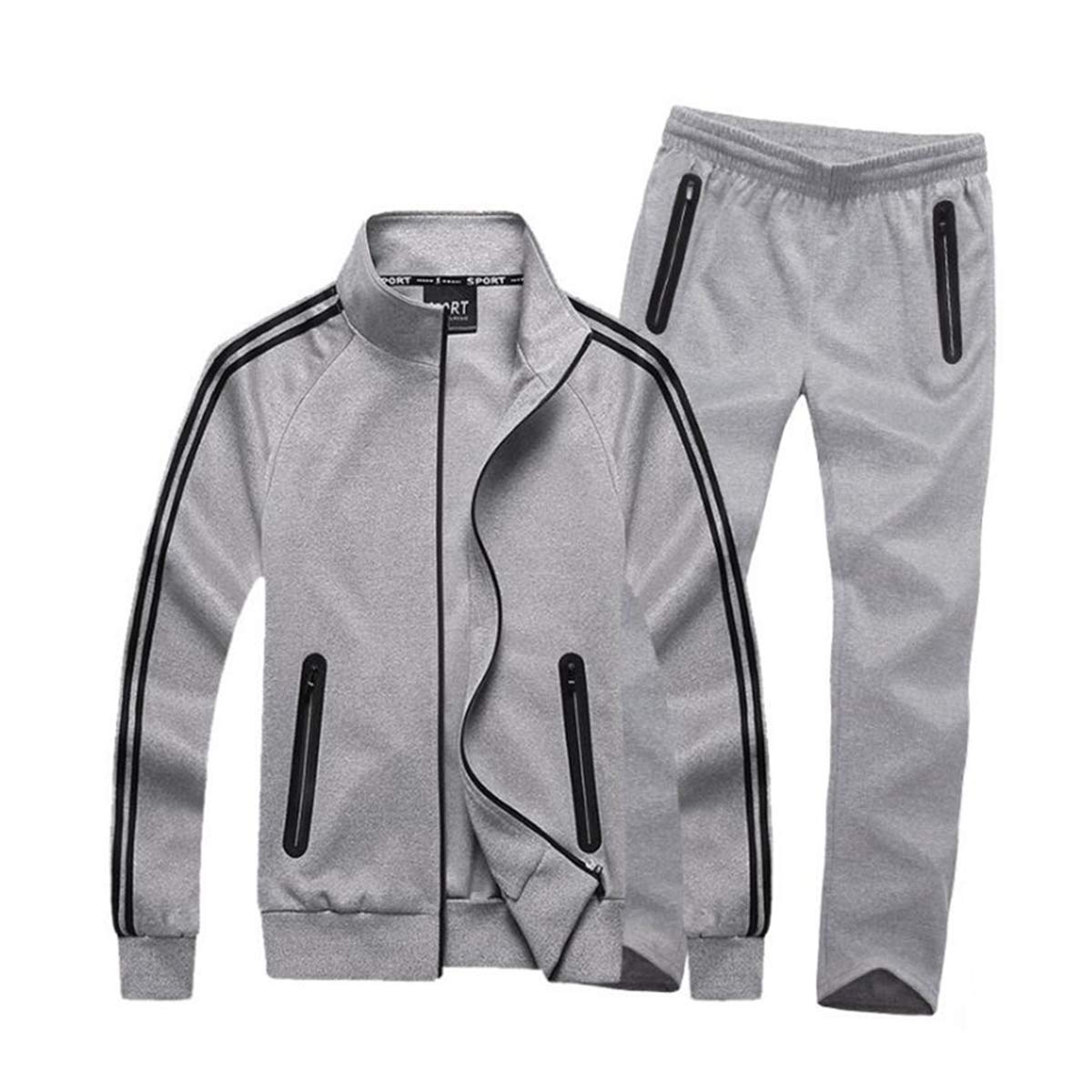 Men's Athletic Tracksuit Set Full Zip Casual Sports Jogging Gym Sweat Suits