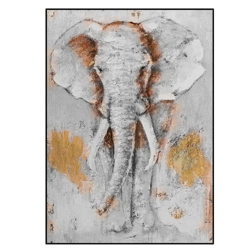 Peinture guérison éléphant or : un art moderne apaisant pour votre intérieur