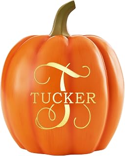 Extra-large orange personalized light-up pumpkin