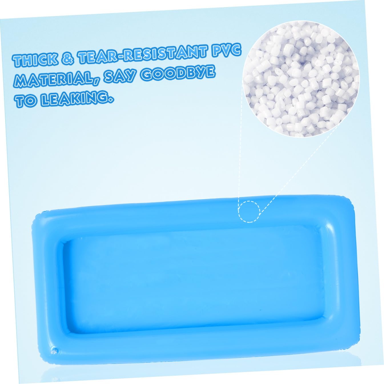 Hemoton 1 lot de 2 barres de service gonflables pour piscine et 3 pièces en maille pour nourriture et buffet, plateau gonflable pour service de glace, bar avec bouchon de vidange (bleu)