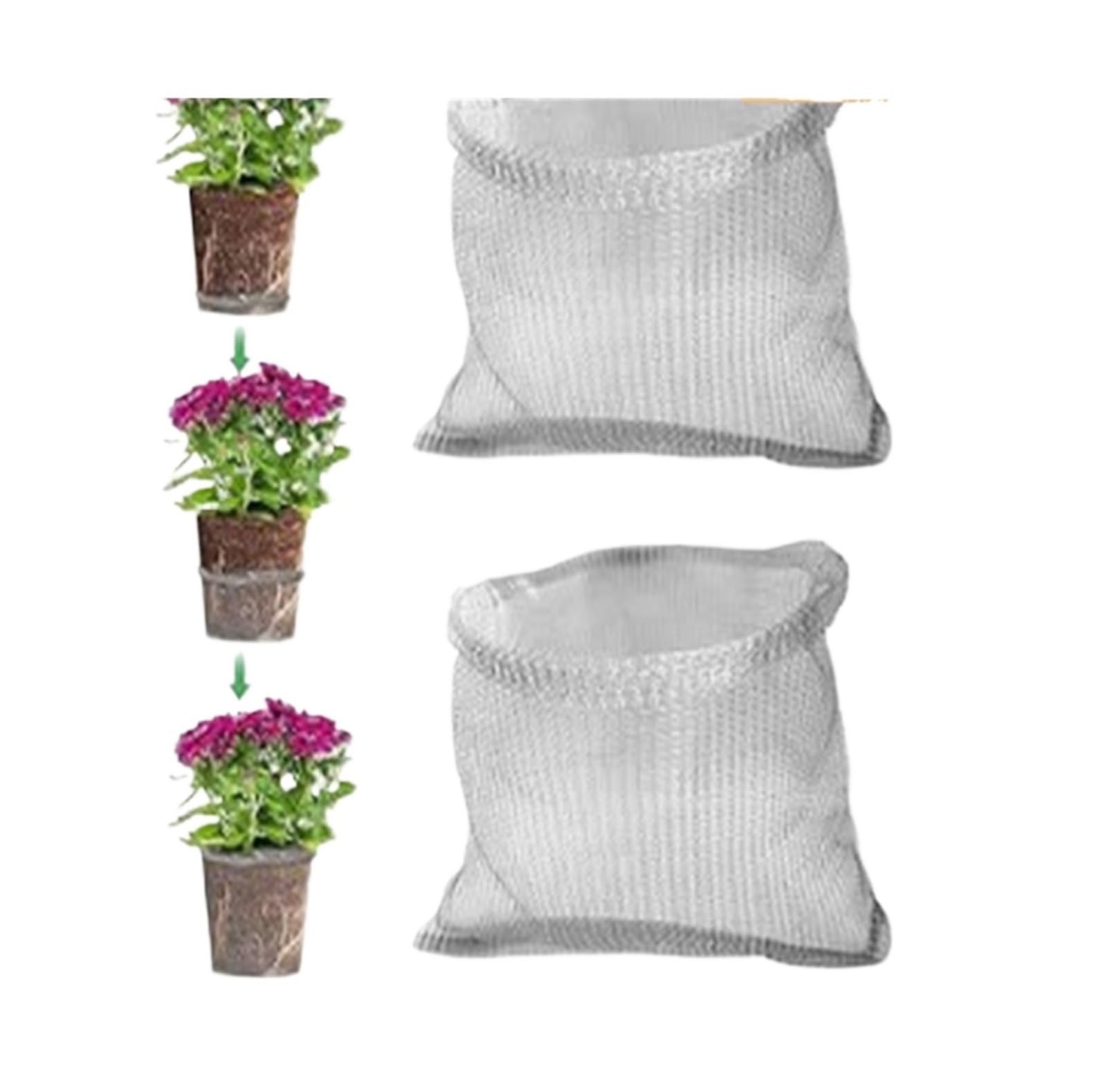 ZNJAMN 5pcs Stainless Steel Insect-Proof Net Bag Dense Mesh Rat Prevention Plant Root Protection Cover Wire Cage Tear Resistant for Plant Roots(23.62x23.62in)