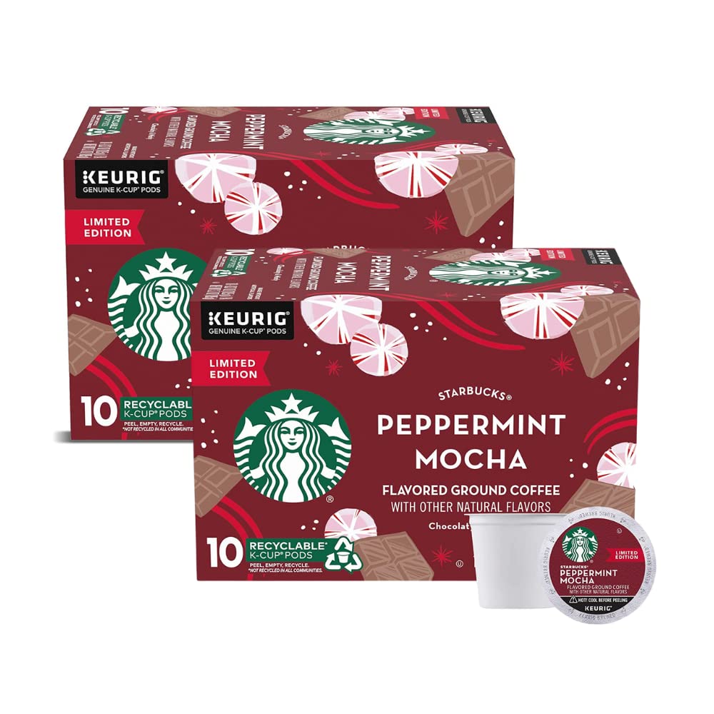 Starbucks Coffee KCup Pods, Peppermint Mocha Flavored