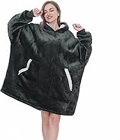 Vista 23 de Kipswiza Manta Ponible con Capucha para Mujeres y Hombres, Sudadera de Mantas con Capucha de Sherpa Suave y Acogedora Extragrande como Regalos