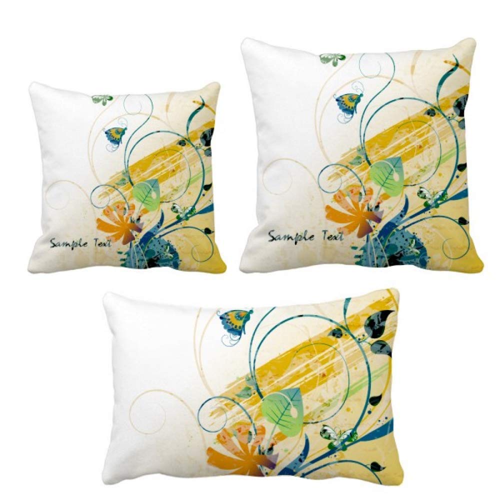 Housse de coussin papillon et fleurs rurales DIYthinker