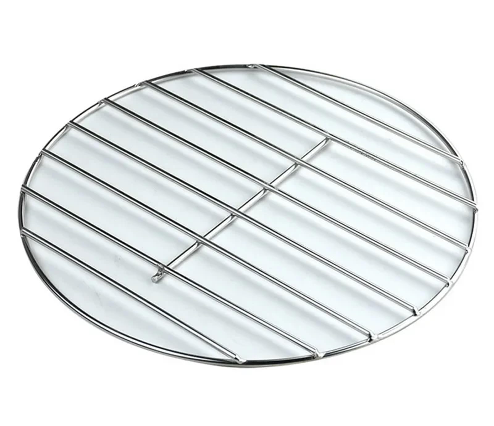 Rete a rete per barbecue in acciaio inox, griglia rotonda per arrostire pancetta e verdure, accessorio da cucina versatile, varie dimensioni (43,5 cm)