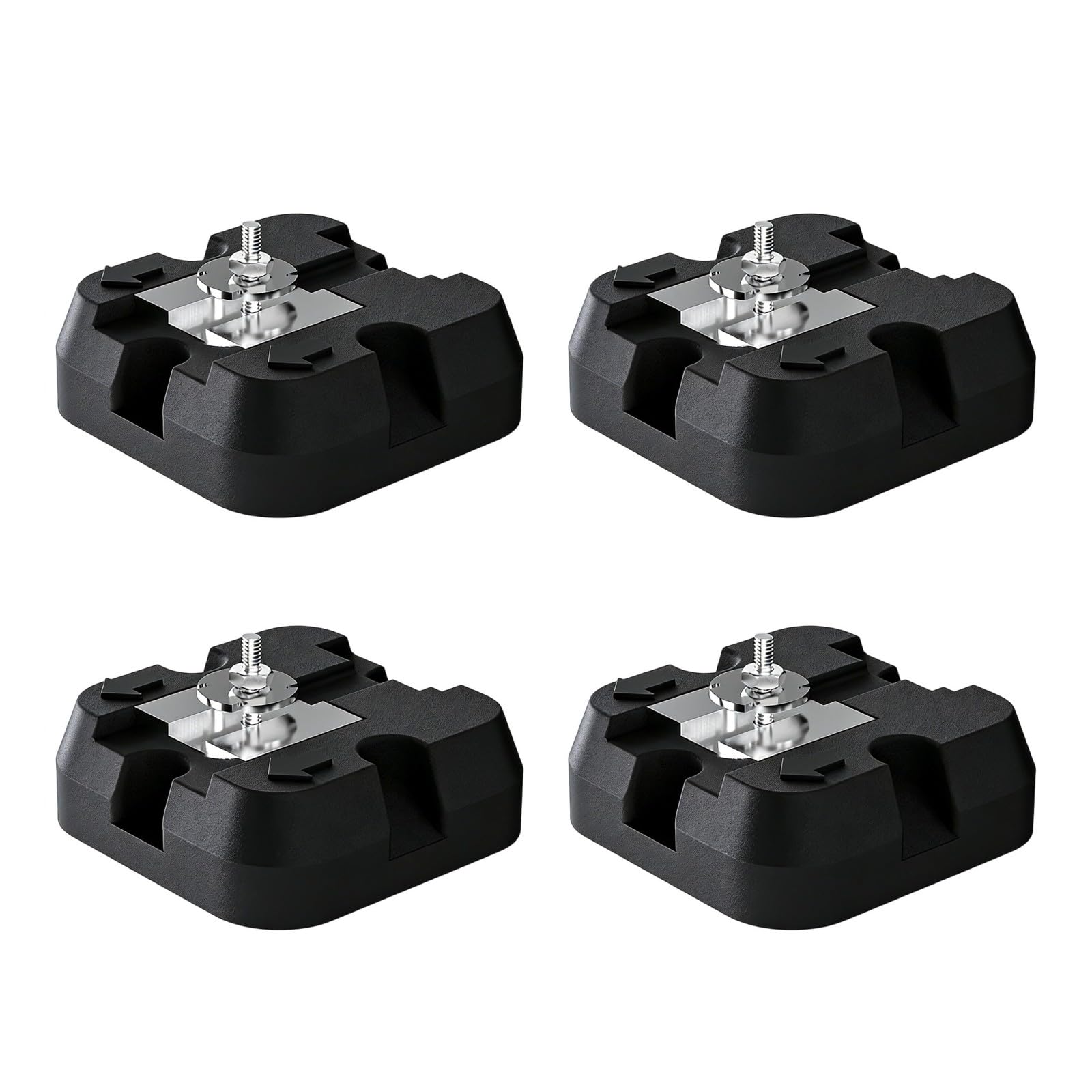 Lot de 4 coussinets anti-vibrations pour climatisation Installation facile Amortisseur antidérapant pour fixation d'air Base antidérapante
