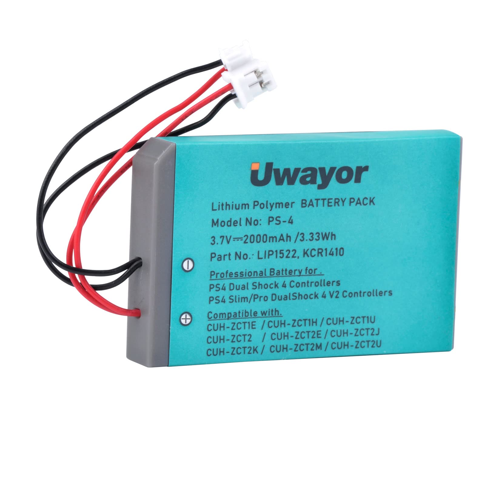 Batería de repuesto para mando PS4, 2 unidades, 2000 mAh, para mando Sony Playstation 4 y PS4pPro con herramienta de instalación