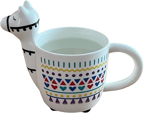 Miniatura 9 de Taza de café con forma de animal LLama en 3D o chocolate caliente que cambia de color, perfecta para los amantes de la llama o la alpaca, 12 onzas