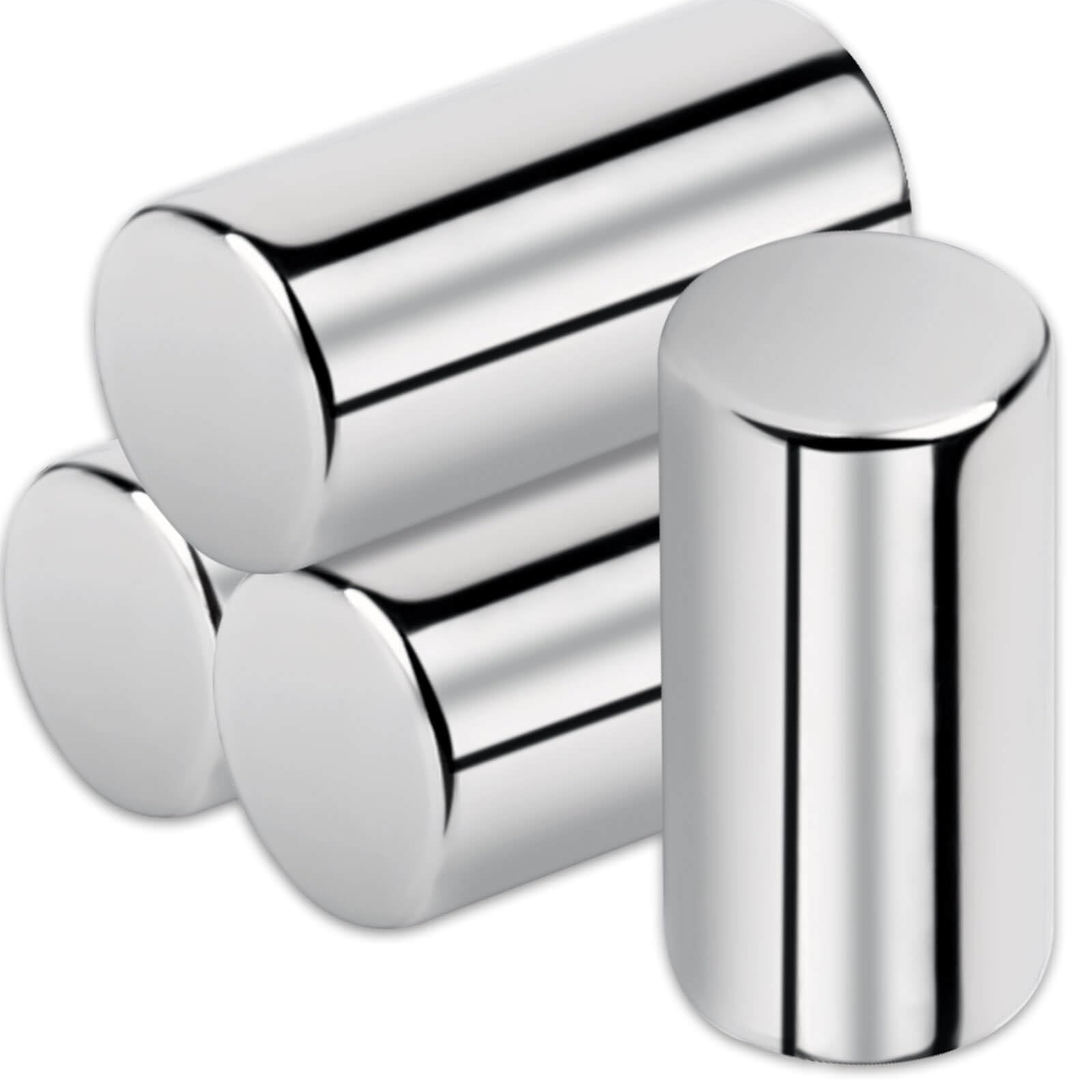 Neodym Magnete 10mm x 20mm Stark Set mit Starkem Halt, Rund für Magnettafel, Whiteboard, Werkstatt, Kühlschrank - 4 Stück