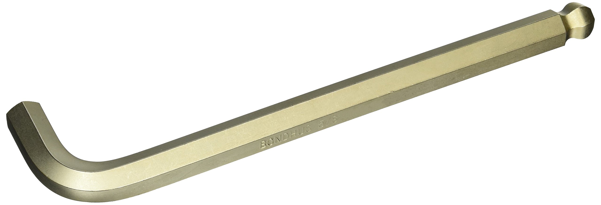 Bondhus 37918 Tagged y barcoded 5/8 "CON EXTREMO DE BOLA punta Allen llaves Allen Goldguard acabado y largo brazo, 9.8"