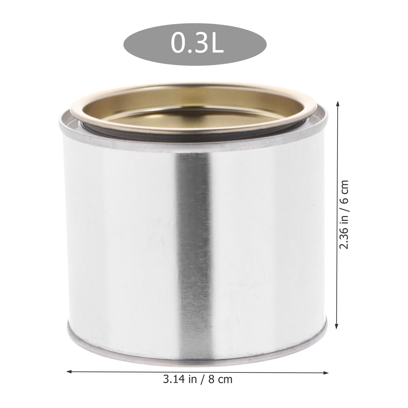 STOBAZA Latas de Metal para Mezcla y Almacenamiento de Pintura y Tinta, 8 Unidades Redondas de 0,3 L, Portátiles para Uso en Hogar y Taller Tapa Color Aleatorio