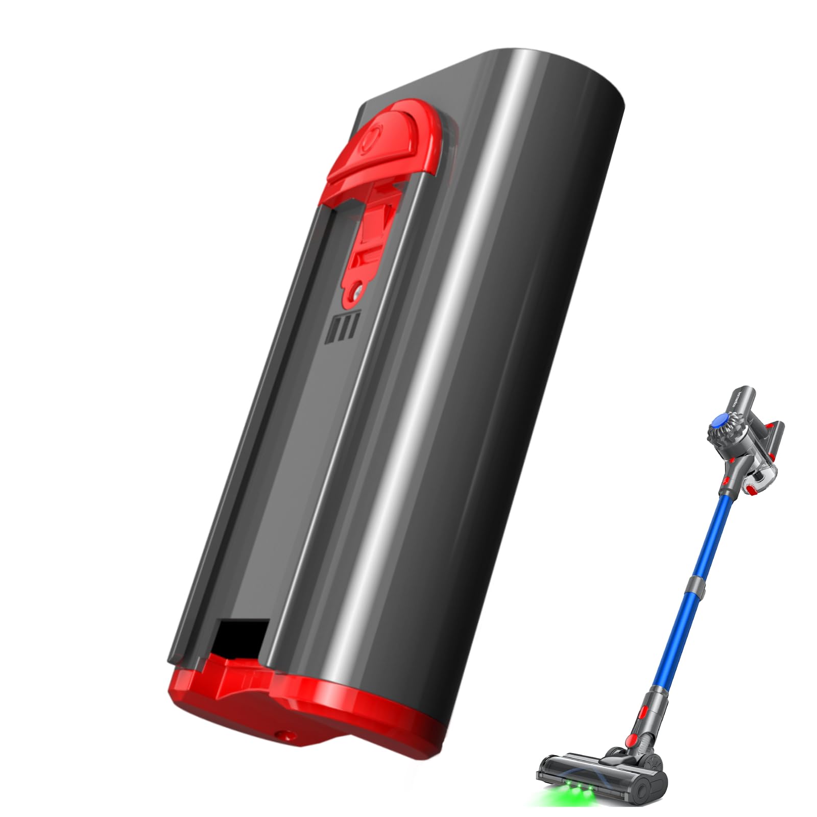 Batteria di ricambio per aspirapolvere senza fili CJ-C12D-1, compatibile anche con il modello F02, dimensioni della batteria: 13 x 18 x 4 centimetri.