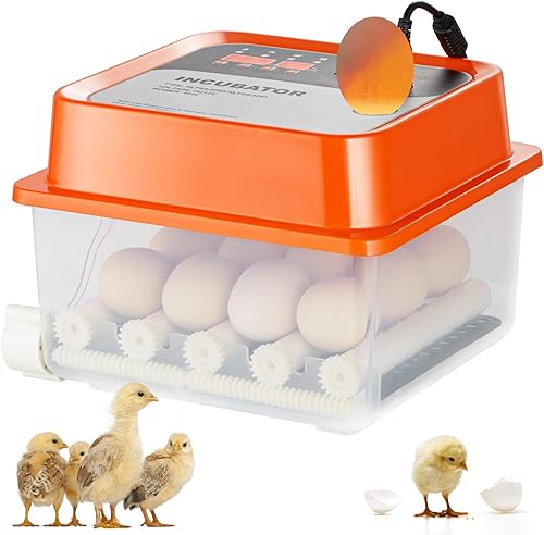 VEVOR 360 incubadoras para eclosionar, girador automático con control de temperatura y humedad, 12 huevos para criar aves de corral con carcasa