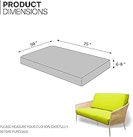 Vista 2 de MoNiBloom Funda elástica para futón individual, sin brazos, funda para sofá sin brazos, protector de muebles, funda lavable con cremallera