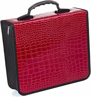 Veemoon 2 Pçs Carteiras De Couro Organizador De Couro Recipiente Grande Com Zíper Estojo Rígido Bolsa Com Zíper Organizadora De CD Carteira Dvd Bolsa CD Com Zíper Bolsa CD Caixa De