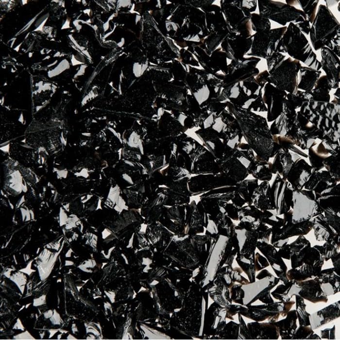 Oceanside Glass Frit - Coarse Black Opal 96 COE - 8.5 oz Jar (56)