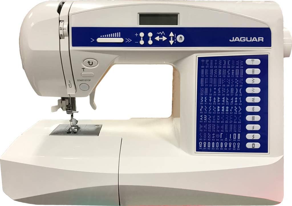 Sewing Machine 404, 170 Stitches, Alphabet, £150 accessories: Quilting Extension Table, Walking Foot, Hard Case, 13 Feet, 24 Moon Thread, 5 Scissors