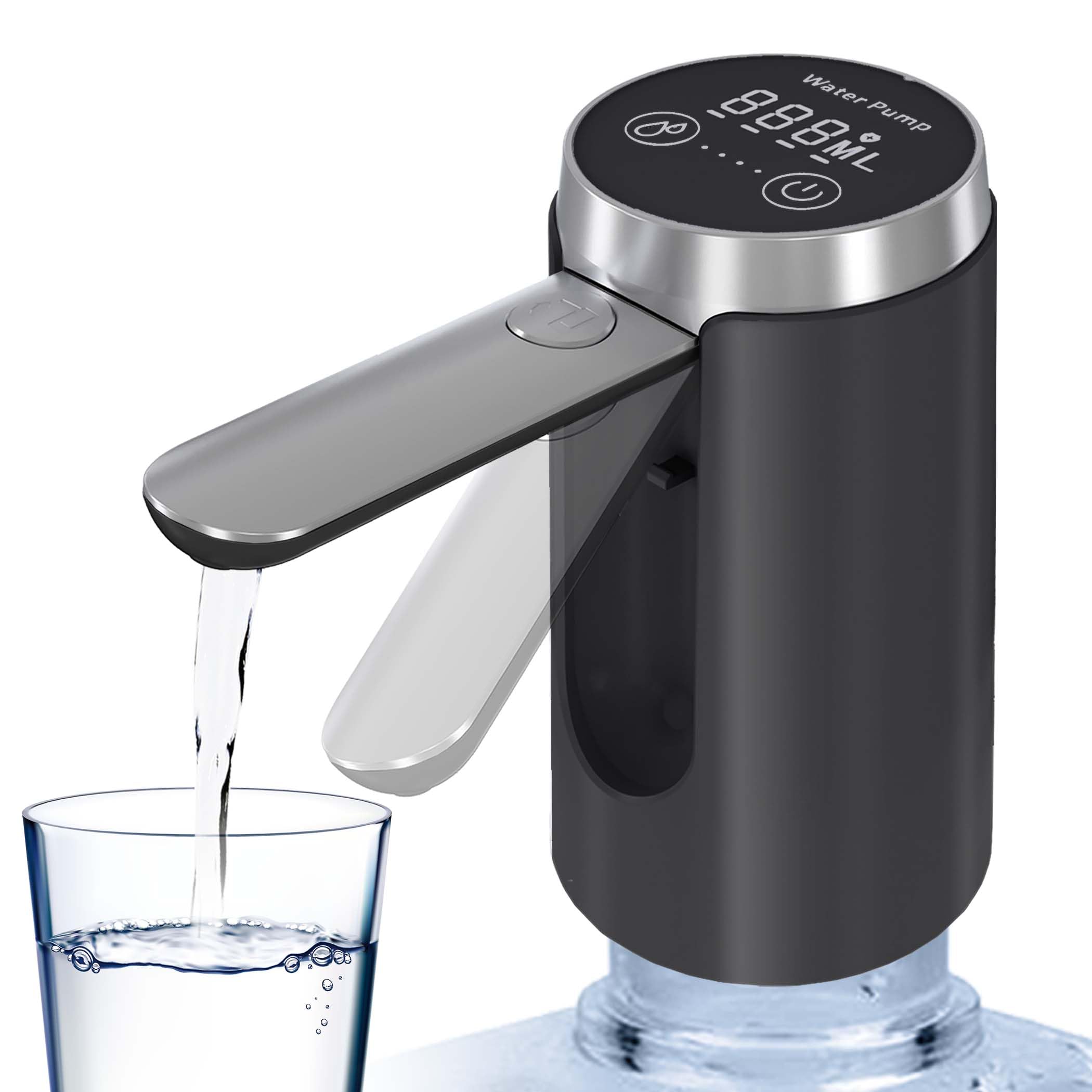 Dispensador de agua para botella de 5 galones KIARYUOLL con pantalla LED inteligente y carga USB