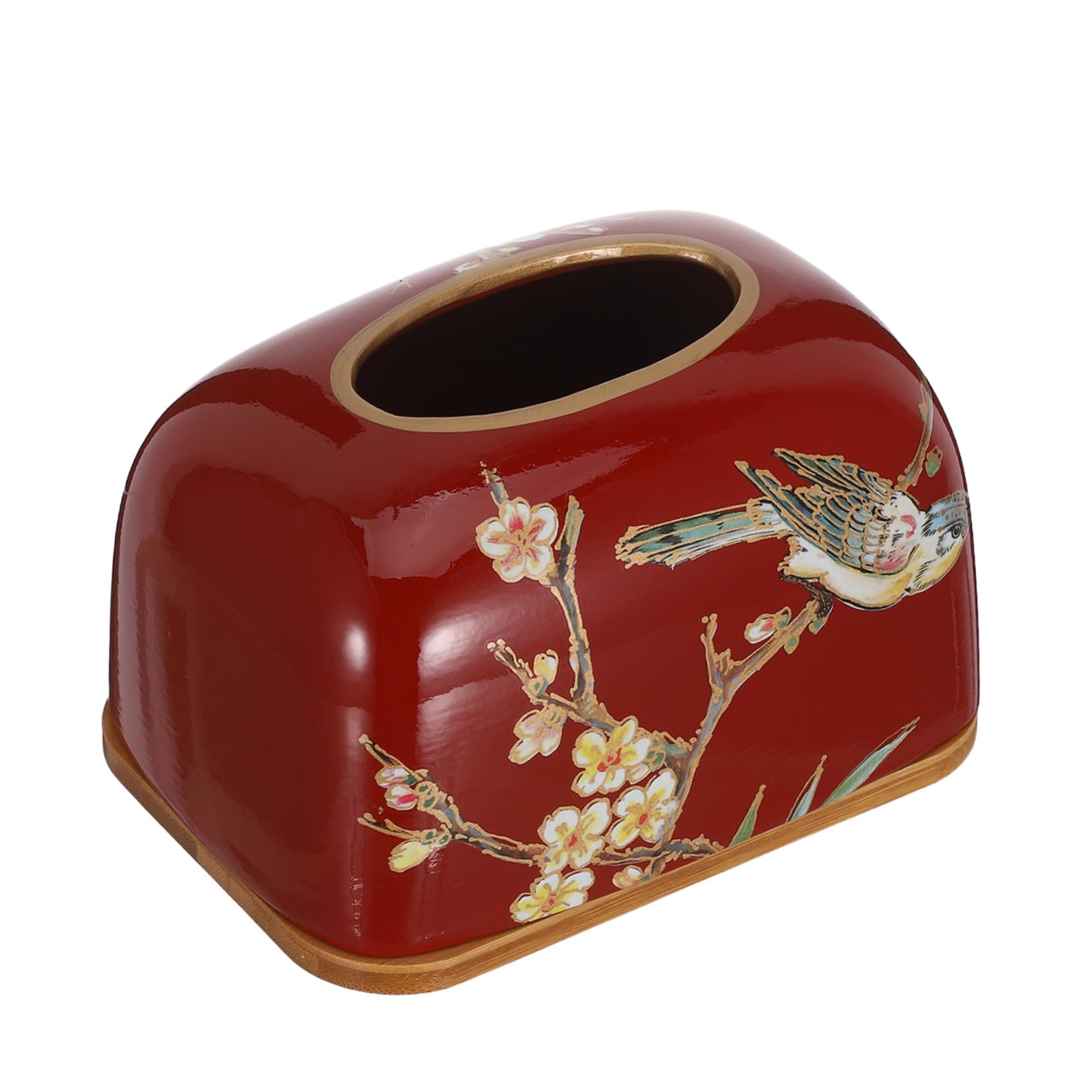 TOPBATHY Scatola di Fazzoletti in Ceramica con Coperchio Portafazzoletti Decorativo Cubo Contenitore per Fazzoletti in Ceramica per Piano di Lavoro Ufficio e Cucina