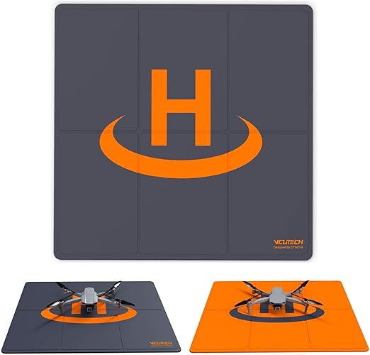 VCUTECH Landing Pad 20 inch(50cm) for DJI Mini 3 Pro, Mavic 3, Mavic Air 2S, DJI Mini 2, FPV, Avata Drone Accessories (Black)