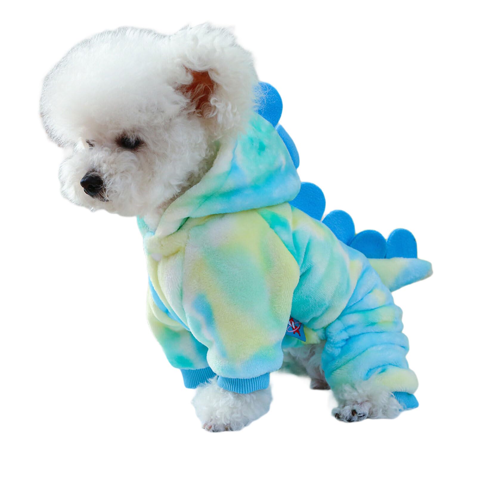 Combinaison pour chien contre le froid salopette à capuche dinosaure douce