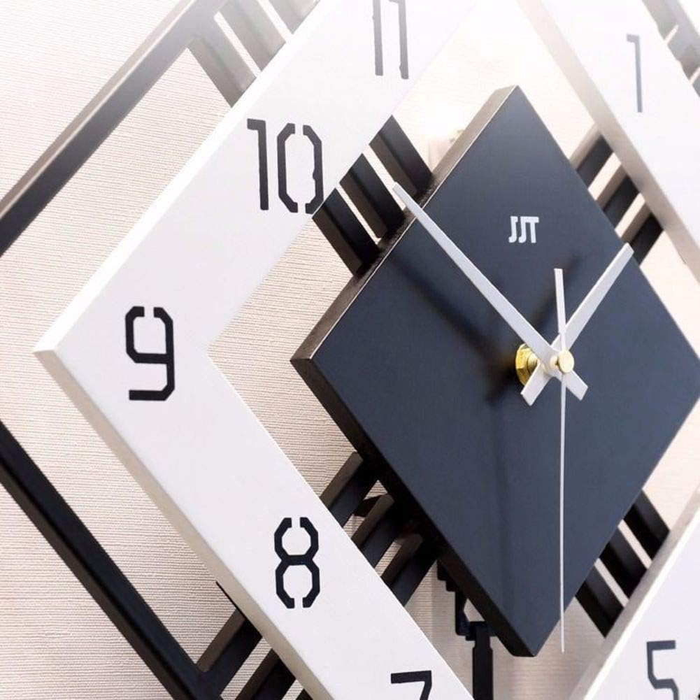 Orologio da parete decorativo moderno quadrato grande con pendolo, legno nero, 42 * 65 cm per soggiorno bar ristorante(42 * 65cm)