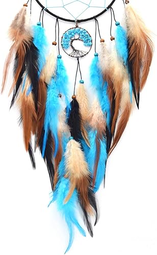 Miniatura 2 de Urdeoms - Atrapasueños hecho a mano para colgar en la pared, con diseño de plumas para decoración del hogar