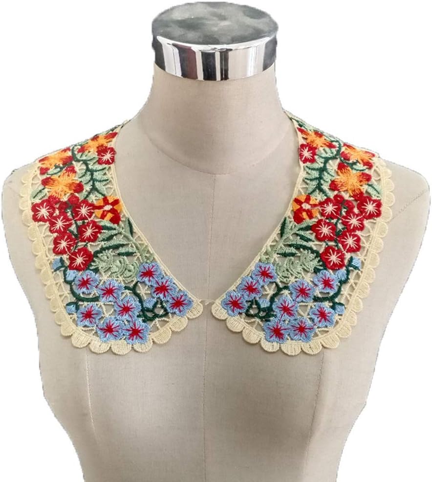Embroidery Appliques Flower Sewing Collar Patches Wedding Dress Appliques for Wedding Dress Evening Gown Decoration Sewing Neckline