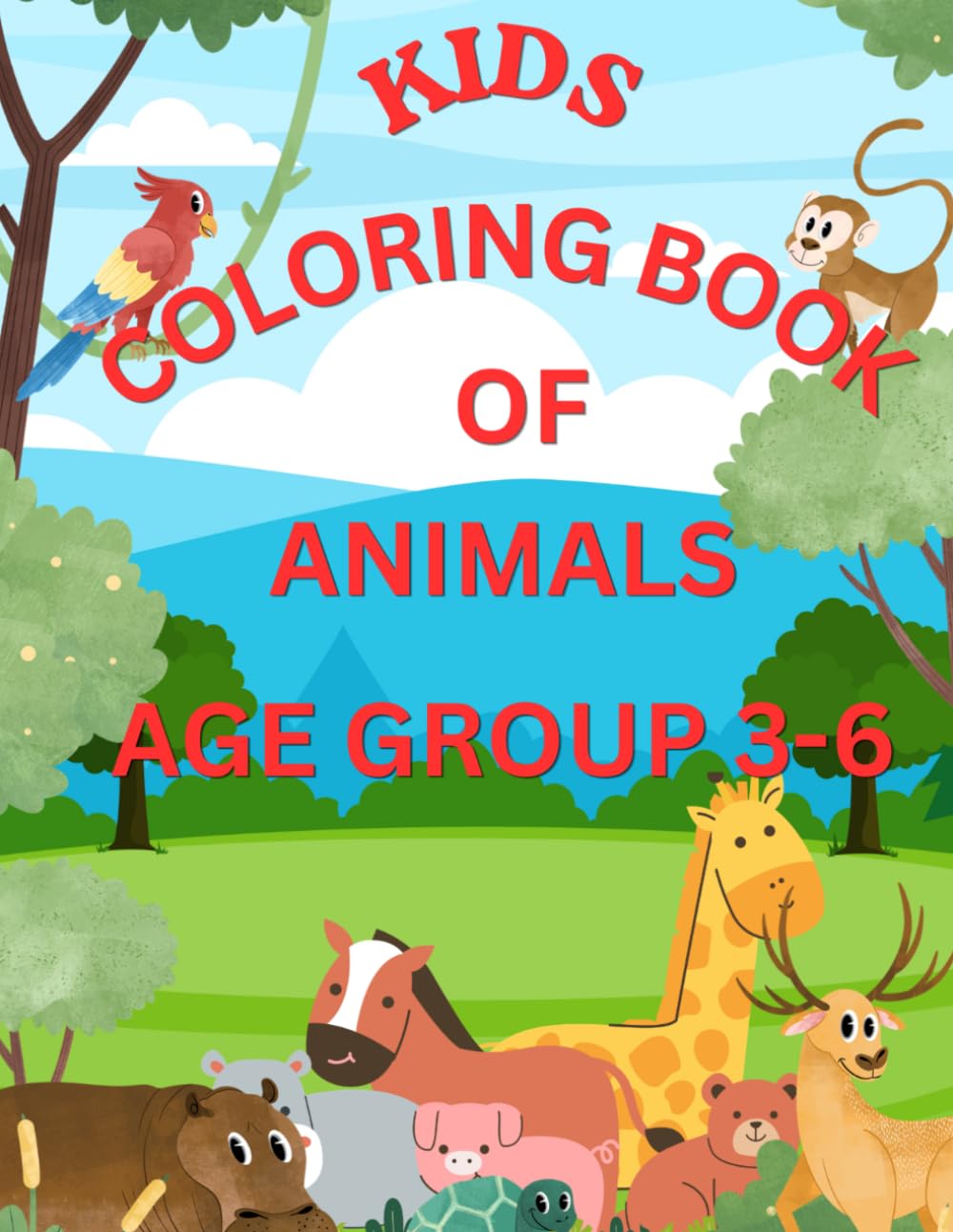 Kids Coloring Book of Animals Age Group 3 to 6