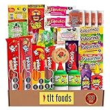 TLT FOODS Lote Dulces Mexicanos – Pack Variedad Chuches Mexicanas Picantes Para Regalar, Mix Surtido Golosinas Caramelos, Candy Box Snacks Mexico, Chamoy, Pelon Pelo Rico, Pulparindo, Tamarindo