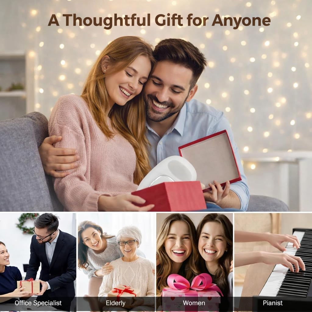 Hand Massager, Cordless Palm & Finger Massager with Heat and Compression, 3 Modes & 5 Intensities, Rechargeable Portable Gift-Ready - Image 6