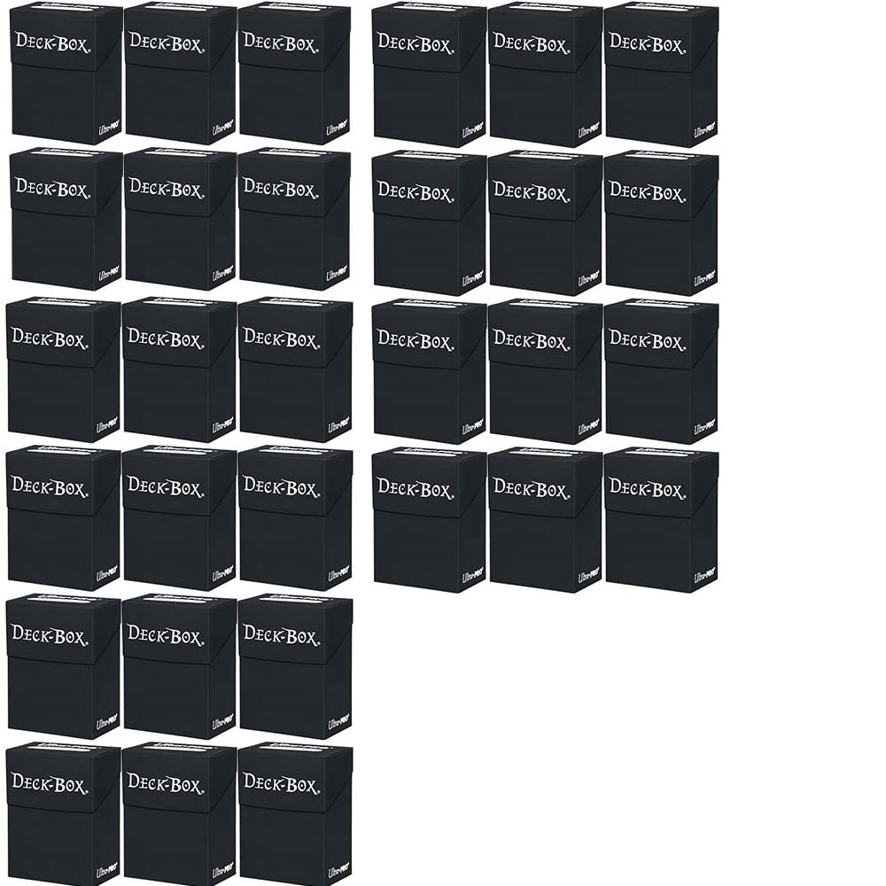 collect-it.de MY HOME OF CARDS + TOYS Lot de 30 manchons exclusifs avec boîte de 30 x Ultra Pro Deck Noir Noir dans un kit économique