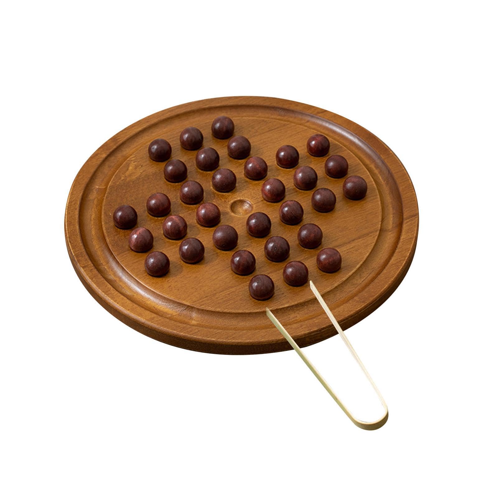 Classico gioco da tavolo indiano in legno solitario, attività divertente e coinvolgente, stimola le capacità di pensiero, migliora la pazienza e la