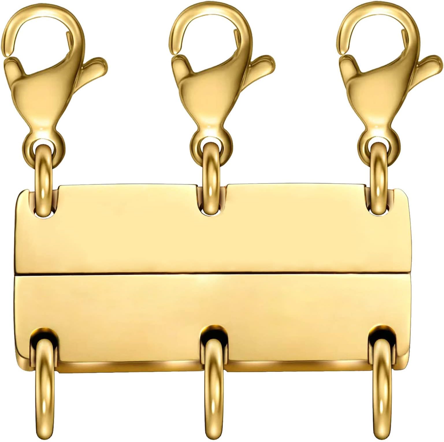OHINGLT Layered Necklace Clasp 18K Gold and Silver Necklace Separator for Layering, Multiple Jewelry Clasps and Closures for Women