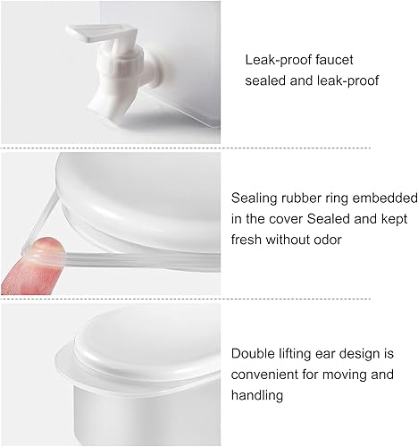 Miniatura 7 de Pectt Dispensador de bebidas de plástico con espita, recipiente de 1 galón de 3.5 litros, hervidor frío con grifo en el refrigerador para tetera de