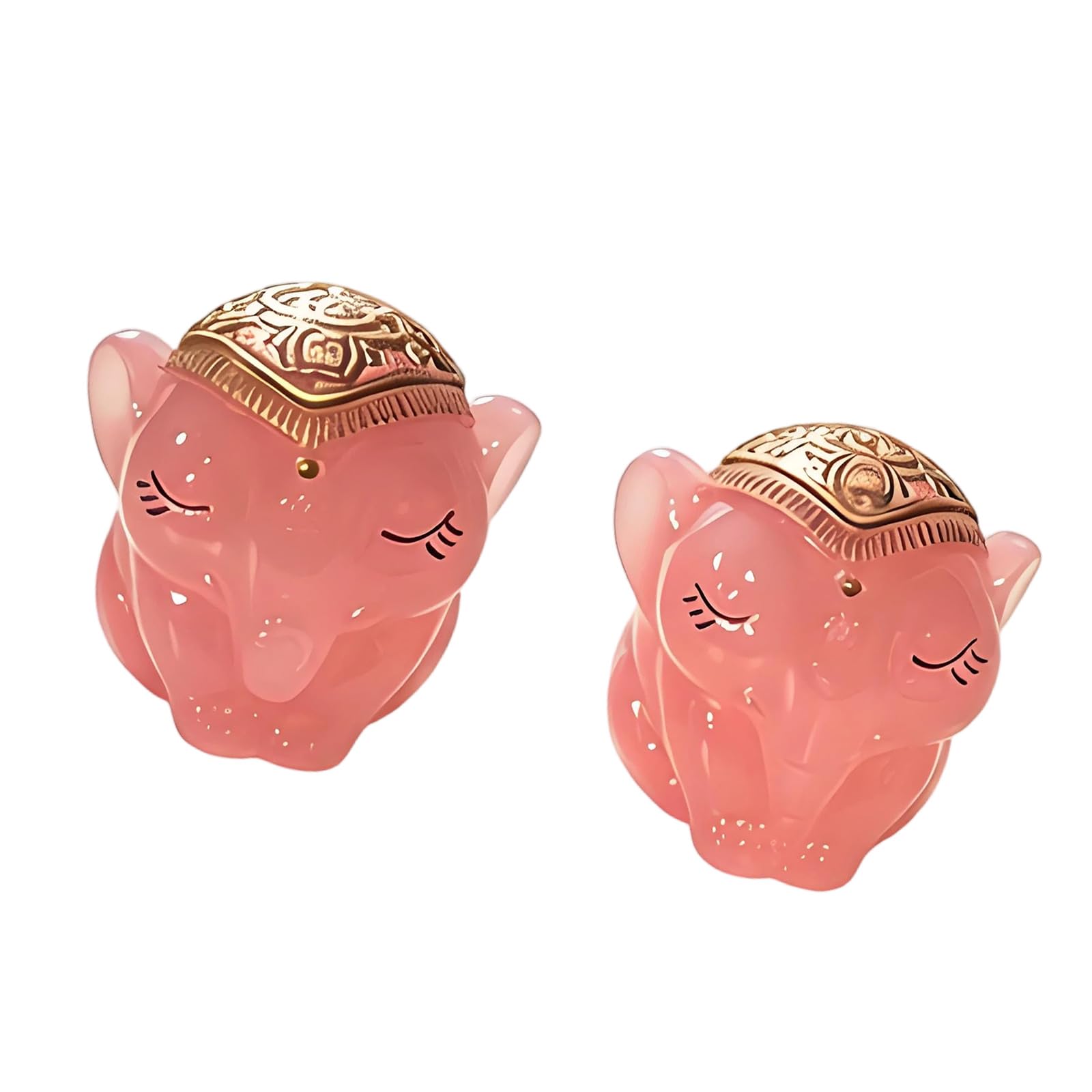 MALSSE Adorable Elephant Tea Pet Figurine Resin Hand Painted Decoration Workplace Desk Decor for Offices Desk and Home Decor Workplace