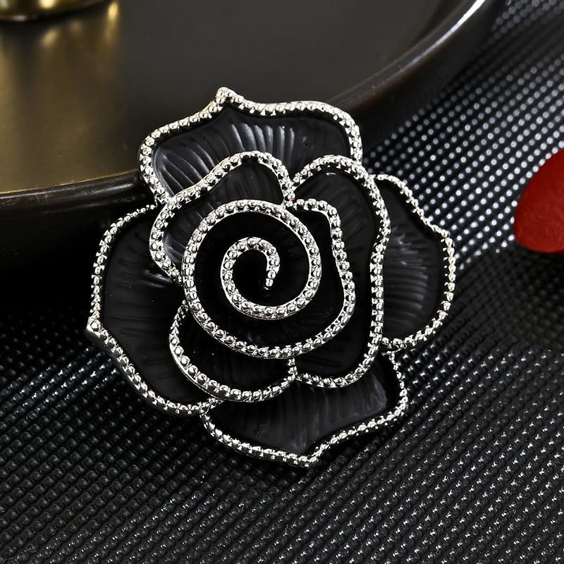 Image of Rhinestone Flower Brooch - Crystal Flower Pin for Women - Valentine's Day & Mother's Day Gift