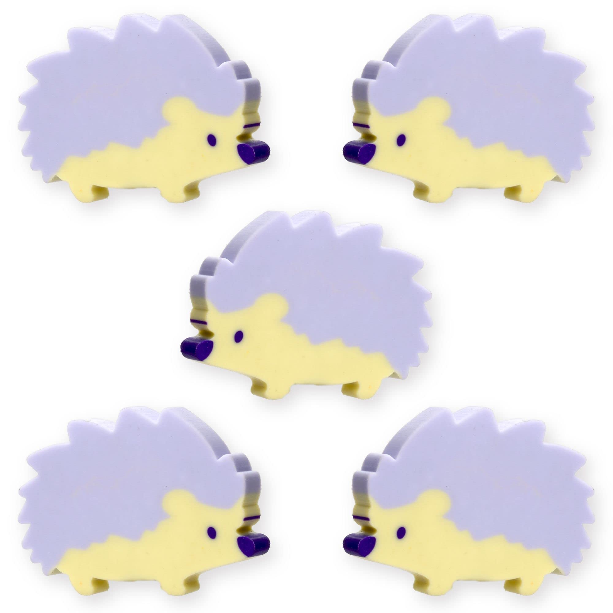 Hedgehog Erasers for Kids - 30 Pcs Mini Animal Pencil Erasers - Cute Classroom Prizes - School Supplies - Bulk Toys - Vending Machine Toy - Easter Egg