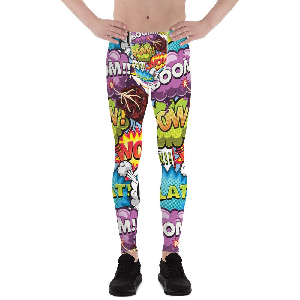 Comic Book Action Leggings For Men Printed Pop Art Kapow - Main Image