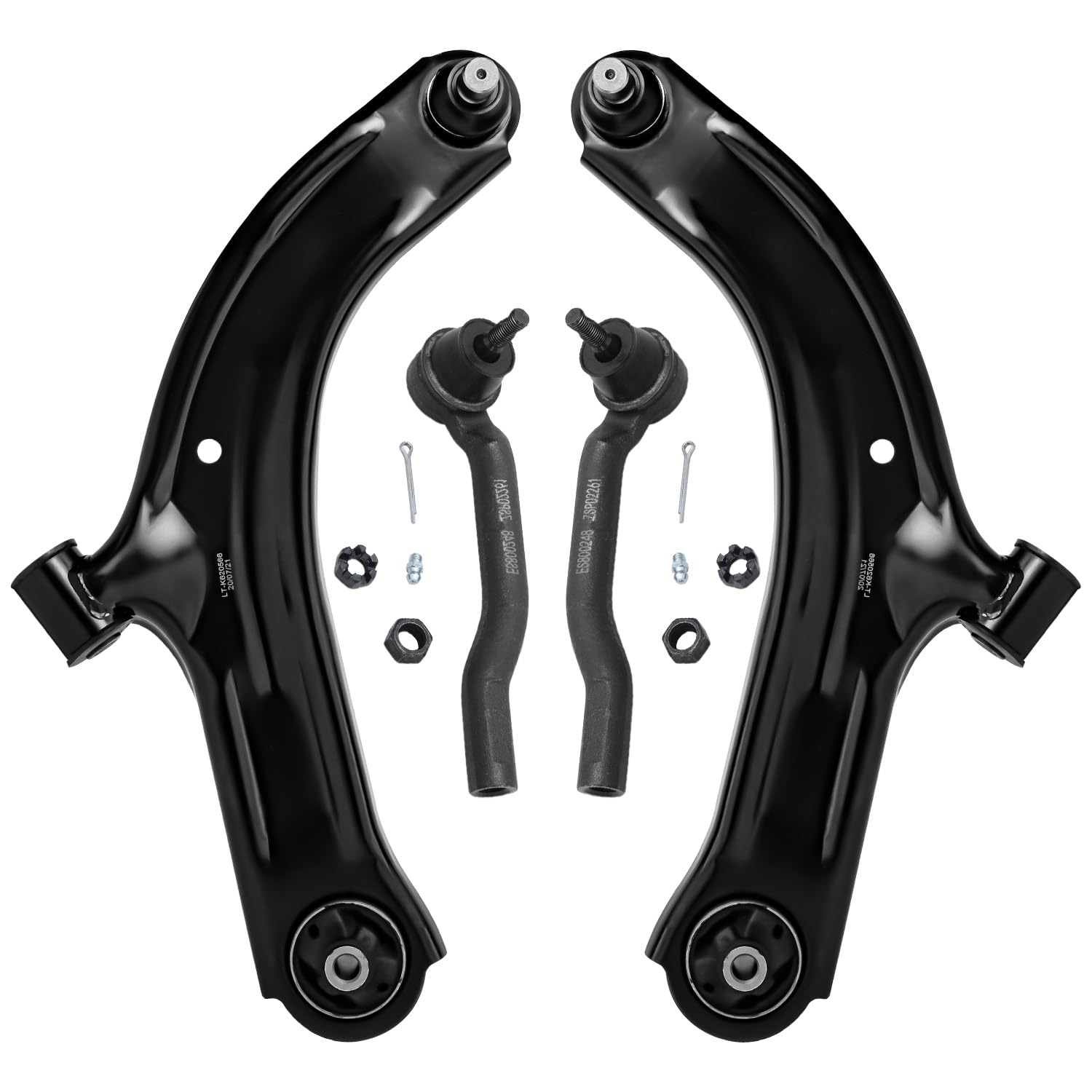Detroit Axle - 4pc Front End Control Arms Kit for 09-14 Nissan Cube, 07-12