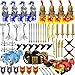Nicolababe Minifigures Weapon Pack Accessories Kit Knight Weapons Set Include Horse Carriage Barding Armor Helmet Shield for Ages 5+ Compatible with All Major Brands (Medieval Weapon)