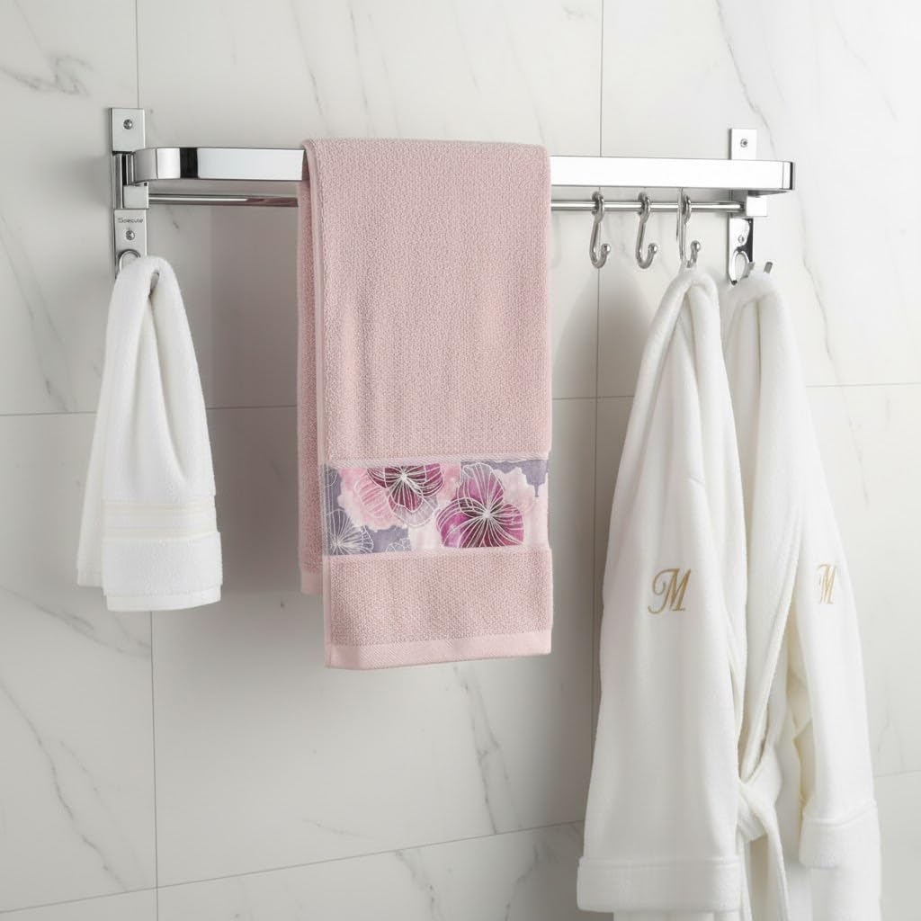 Specule 18 Inch Wall Mounted Stainless Steel Bathroom Towel Hanger | Multi Hook | Space-Saving | Durable | Foldable Design | Easy Installation | for Bathroom & Kitchen | Accessories and Fittings-image-41