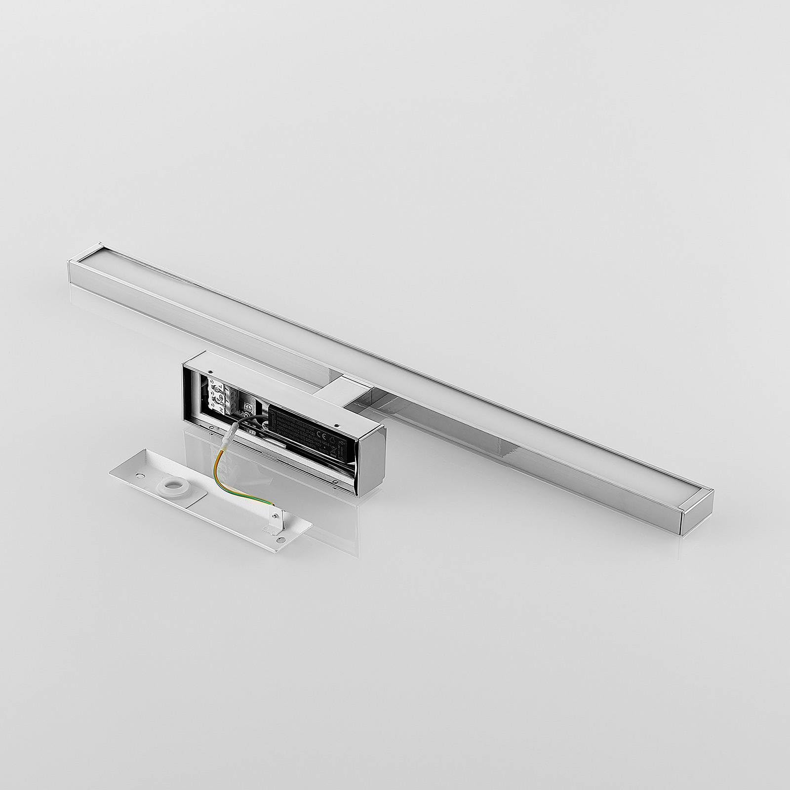Lindby LED Wandleuchte, Wandlampe Bad Jukka (spritzwassergeschützt (Modern) in Chrom aus Aluminium (1 flammig) - Wandleuchten Spiegelleuchte Badezimmer Wandbeleuchtung Badezimmerleuchte