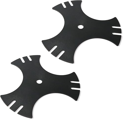 Miniatura 2 de LAFORMO Paquete de 2 cuchillas de bordeadora de 9 pulgadas, hoja de estrella de 3 lados  9 pulgadas de ancho, agujero central de 58 pulgadas,