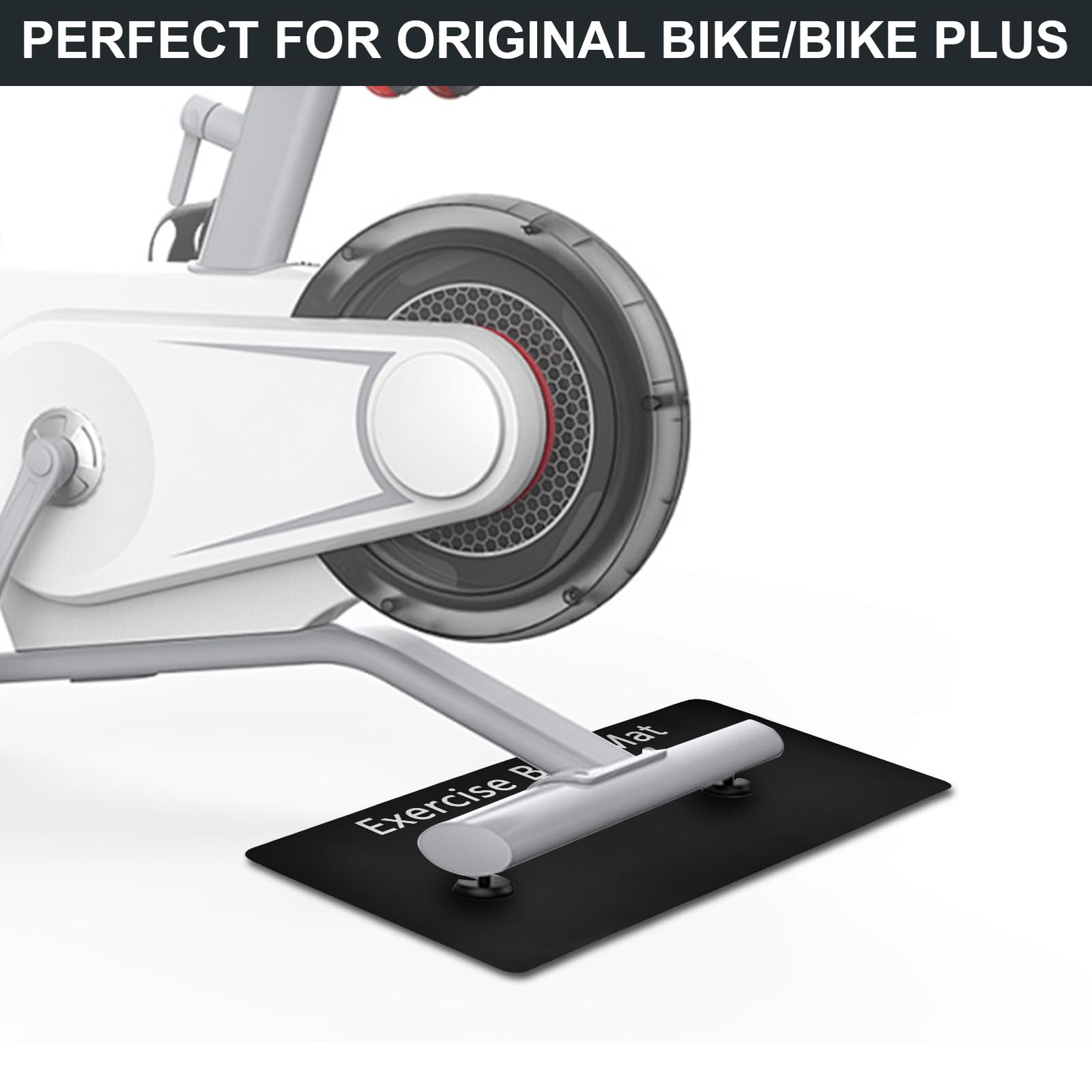 2 tappetini di protezione per pavimenti per attrezzature da fitness, cyclette, antiscivolo, per Peloton, tappetino protettivo antiurto per tapis roulant, tappetino fitness, 60 x 30 cm