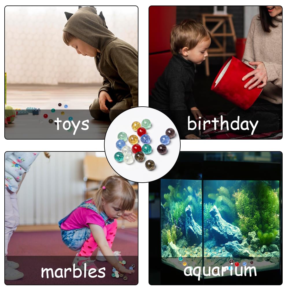 40 Stück Leuchtende Murmeln - Glasmurmeln Die Im Dunkeln Leuchten 14mm & 16mm