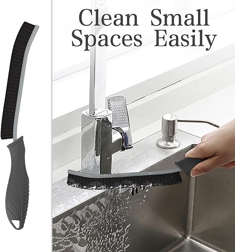 Miniatura 2 de KMOSENIA Cleaning Brush, Hard Bristle Crevice Cleaning Brush, Scrub Brush for Tile Grout Crevice, Toilet, Kitchen, Bathroom, Window Track, Vehicle,